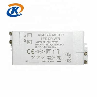 China LED Lighting ZF120A-1205000 Power Supply Transformer 12V 5000mA DC Led Driver For Led Light for sale