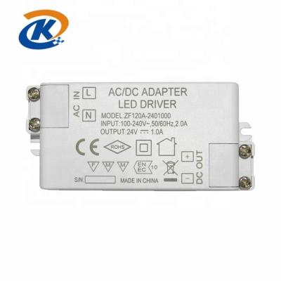 China High Quality ABS+PC DC to AC Converter 24V 1A 24W Led Driver with CE Certificate for sale