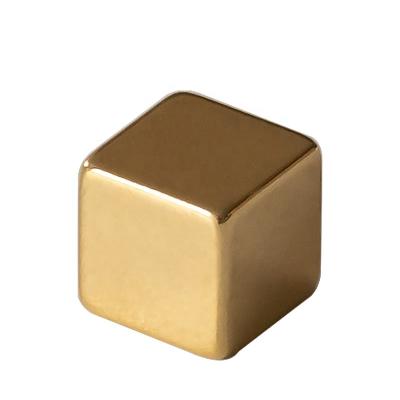 China Industrial Magnet Neodymium Rectangle Magnets Gold Coated Block Magnets 25x15x10 For Sale for sale