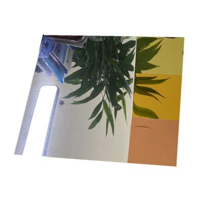 China Interior and exterior building decoration 0.2 - 2 mm thickness silver gold mirror coating aluminum sheet for interior decoration for sale