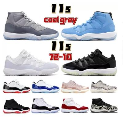 China Basketball Shoes Hot Air Multiplied Dark Cool Men's Sale Basketball Shoes Retro 1 Retro Gray Royalty Sneakers Forced 1 Jordaneliedlys 11 Retro for sale