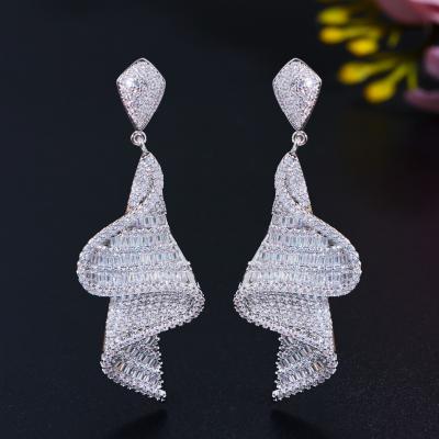 China Wholesale Price Fashionable High Quality Korean Stud Earrings Jewelry CZ Zirconia Gold Plated Female Stud Earrings For Women 2020 for sale