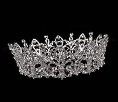 China High Quality Rhinestone Bridal Sparkle Tiara Crystal Beauty Pageant Crowns Wholesale Korean Elegant Fashionable for sale