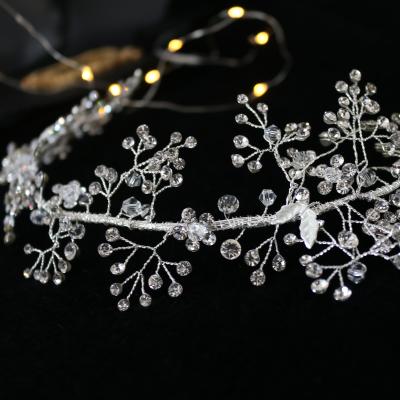 China Fashionable Elegant European Crystal Bridal Hairbands Vintage Wedding Headpiece Prom Wedding Crown Of Rhinestone SG0943 for sale