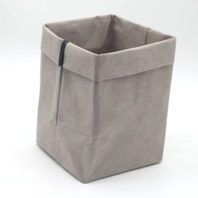 China Recyclable L Size Multifunctional Washable Kraft Paper Bag Series, Office, Factory Storage Paper Bag Low MOQ Reuse Possible for sale