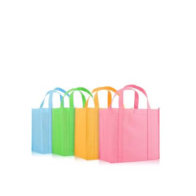 China Wholesale Promotional Heavy Duty Non Reusable Tote Woven Bag Handled Shopping Bags Grocery Tote Bag Supermarket ECO Shopping Bag for sale