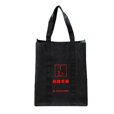 China Wholesale Heavy Duty Durable Fabric Handled Tote Carry Non Woven Shopping Bags Reusable With Custom Logos Printed for sale