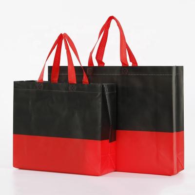 China Wholesale Promotional Customized Supermarket Handled Handled Shopping Non Woven Bags With Your Own Logo for sale