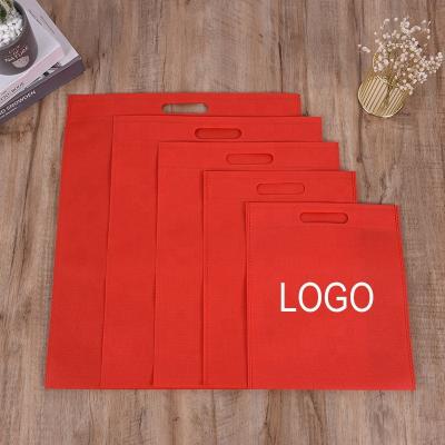 China Wholesale PUNCH custom eco-friendly non woven vest handle bag t-shirt non woven bag d cut W cut non woven bag for sale