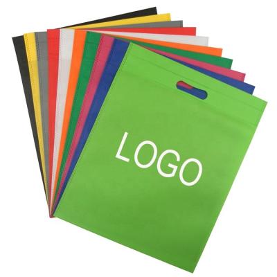 China PUNCH Promotional D Logo Wholesale Customization Cut Promotion Shopping Bag Non Woven Bag Die Cut Bag for sale