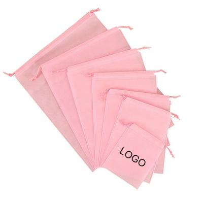 China Wholesale Eco-friendly Reusable Non Woven Drawstring Bag Dust Waterproof Shoe Clothes Draw String Bag for sale