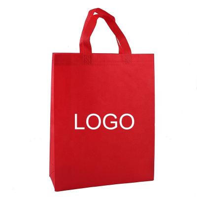 China Recyclable Wholesale Custom Logo Printed Reusable Non Woven Tote Store Bags Colorful Tote Shopping Non Woven Bag for sale