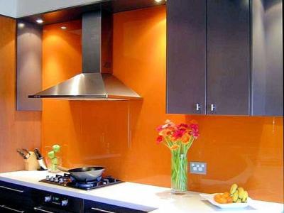 China Custom Colour Painted Glass Backsplash Heat Strengthened Add Shine for sale