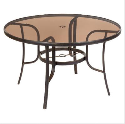 China Round Bronze Tinted Table Top Glass Withstands Abrupt Temperature for sale