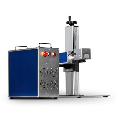 China Air Cooled Factory Directly Sell Desktop Portable Type Split 20w 30w 50w Fiber Laser Marking Machine For Metal Gold Silver Engraving for sale