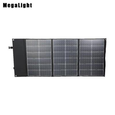 China PET+ EVA+ Fabric Waterproof Portable Power Megalight 100w Outdoor Light High Efficiency 22.6% Foldable Solar Panel for sale