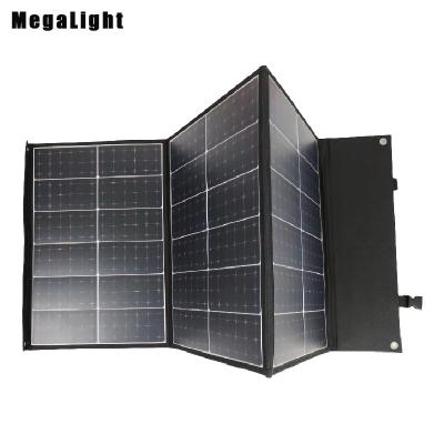 China Megalight 100W 23.8% Waterproof PET+ EVA+ Fabric Efficiency 20V 5A ETFE Custom Foldable Solar Panel For Power Station for sale