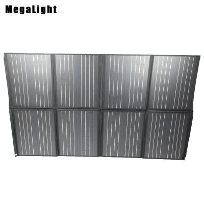 China PET+ EVA+ Fabric Waterproof Family Power Solution Megalight 200W Solar Panel Camping Foldable Photovoltaic Panel For 12V Batteries for sale