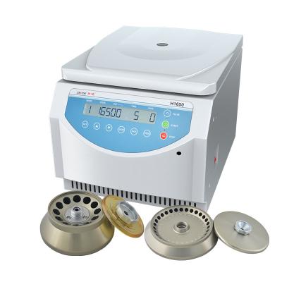 China Centrifugador Tabletop Max Speed 16500rpm do centrifugador H1650 do laboratório para os tubos da tira 1.5ml 2ml 5ml 10ml 30ml 50ml do PCR à venda