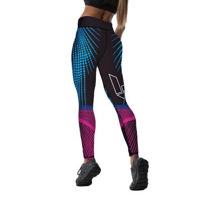 China New Printing Antibacterial Butt-Lifting Gaiters For Tight-fitting And Quick-drying Yoga Pants Scrambled Pants for sale