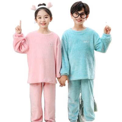 China Autumn/winter QUICK DRY children's flannel pajamas boys and girls flannel pajamas kids pajamas for sale