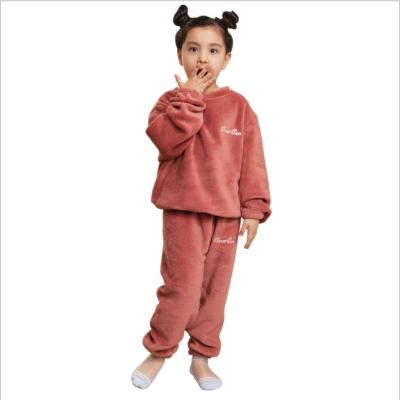 China New autumn/winter children's QUICK DRY warm pajamas where sets fashion home coral velvet wear baby baby clothes for sale