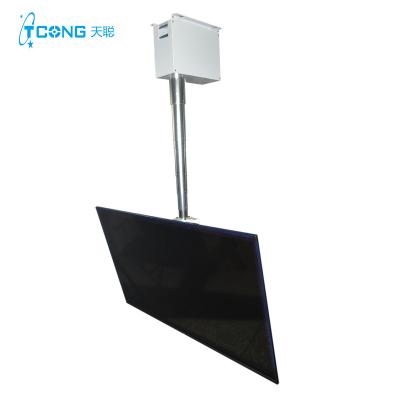 China TV Remote Control Full Automation Telescopic TV Ceiling Lift Flip Down TV Mount Motorized Ceiling TV Mount for sale