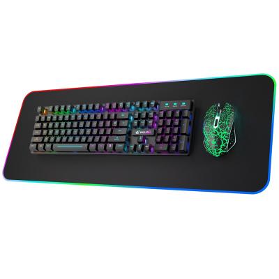 China Support Ancreu Populared T3 Waterproof Gaming Keyboard and Mouse Combo Radio with Slot Design Rainbow Light for sale