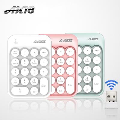 China Hot Sales AJAZZ AK18 2.4g Digital Wireless Keyboard 18 Keys Anti-ghosting Around Keys for Laptop and Tablet for sale