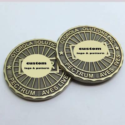 China 23mm Brass Custom Coins Vintage Antique Old Dollar Coin American Rover Two Face for sale