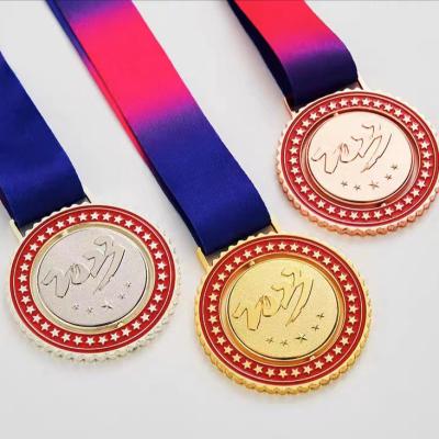 China Embossing Printing Customized Custom Bronze Medals Soft Enamel Medals for sale