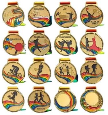 Cina Stampa tipografica Medaglie di calcio personalizzate Intaglio laser generico Medaglie di arti marziali Judo in vendita