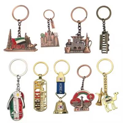 China Groothandel Aanpassing Metalen 3d legering Souvenir Frankrijk Italië Verenigd Koninkrijk Dubai Egypte Leunende toren van Pisa Toerisme Sleutelhanger Te koop