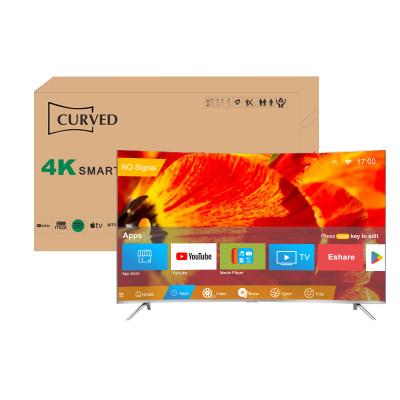 China Home/Hotel/Project TV Office TV 65 Inch 4K UHD Curved Screen Smart TV Television 65 Inch LCD LED TV for sale