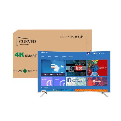 China Home / Hotel / Project TV 50inch Curved Smart LED Display Television 50 Inch WiFi TV 4K HDR Ultra HD TV for sale