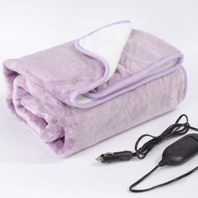 China Electric Heated Therapy Blanket For Car Machine Washable 12 Volt With Adjustable Thermostat Heating Electric Blanket Flannel for sale