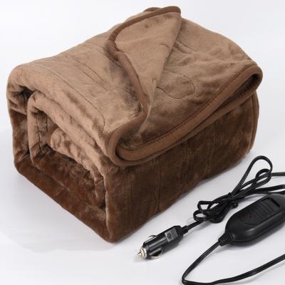 China 12 Volt Heated Blanket Therapy For Car Machine Washable Electric With Thermostat Adjustable Travel Heating Electric Blanket Flannel for sale