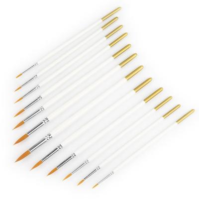 China Painting& ASTM D4236 EN71-3 Drawing Artist Supplies Artist Painting Brush Oil Acrylic Watercolor 12 Pcs Brush Set For Painting for sale