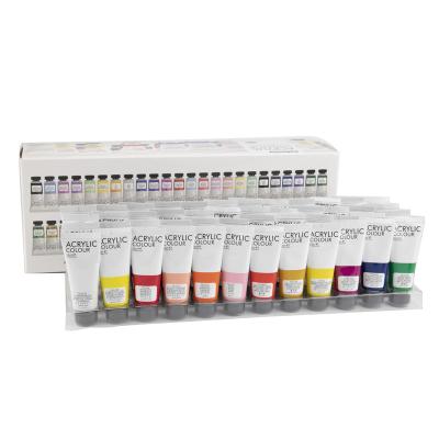 China Art Painting Professional 48 Colors Large Collection 22ML Acrylic Paint Tube Set Water Based Non-Toxic Custom Color Box for sale