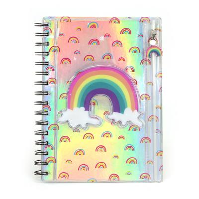 China High Quality Custom Design Spiral Multifunctional Notebook With Cute PVC Zipper Bag Design For School A5 Size for sale