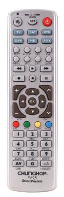 China Infrared Gray 6 In 1 Universal Smart Remote PVC / Rubber Keypad Optional for sale