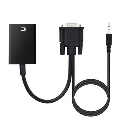 China Schwarzes Audiovideo zu Hdmi-Adapter, Vga zum Hdmi-Konverter-Adapter mit Audio zu verkaufen