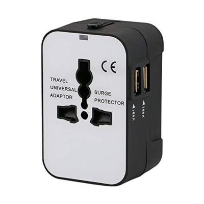 China International Universal All in One Worldwide Travel Adapter Wall Charger AC Power Plug Adapter with Dual USB for sale