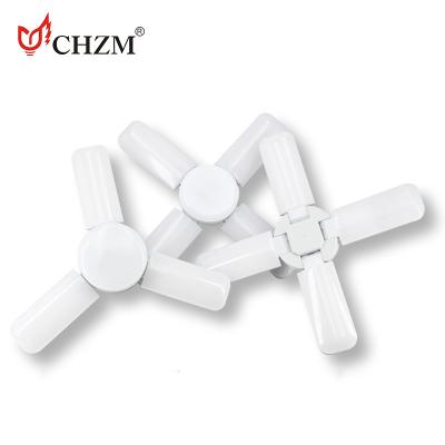 China Residential Foldable Led Bulb 45w High Quality Led Fan Blade Led Bulb Light E27 Base Fans Bulb for sale