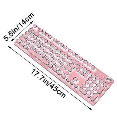 China Waterproof Backlight Computer Gaming Keyboard Gamer Keyboard Retro PC USB Typewriter Typewriter Keypad Wired Keyboards For PC Laptop for sale