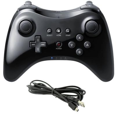 China Touch Buttons Wireless Classic Pro Controller Joystick Gamepad for Nintend wii U pro with USB Cable Wireless Controller for sale