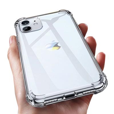 China Luxury Shockproof Anti-drop Silicone Phone Case For iPhone 11 12 13 Pro Xs 7 8 6s Max Plus X Se XR Case Transparent Protective Back Cover for sale