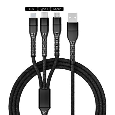 China Fast Charging Speed ​​3 In 1 Super Fast Charging Cable 5/6A Data Cable For Micro Type C Wire For iPhone Huawei Xiaomi Samsung Data Cable for sale