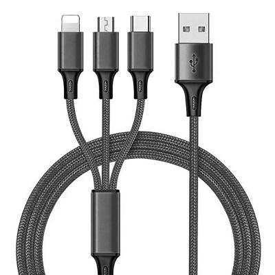 China Mobile Phone Accessories Factory USB C Cable Nylon Braided Charging Cable For IOS Micro Type-C for sale