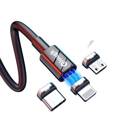 China Fast Charging Magnetic Type USB Charging Cable Cell Phone Cable Speed ​​Micro C USB Charger Cord Wire For iPhone Samsung Huawei Xiaomi Redmi for sale